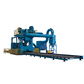 Дробеметная установка для очистки стальных листов Q698